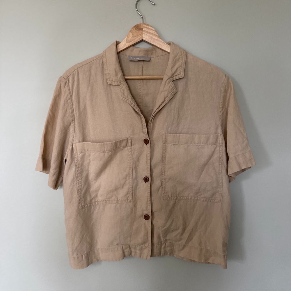 Everlane Beige Short Sleeve Shirt